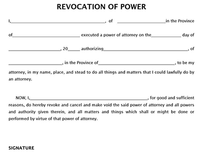 View Printable Power Of Attorney Canada Template Background - picture